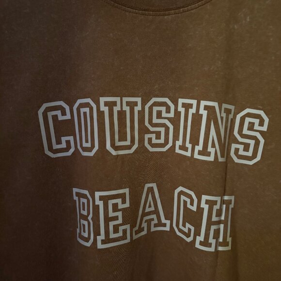 Distressed Washed Round Neck T-shirt, Size L - Picture 4 of 5